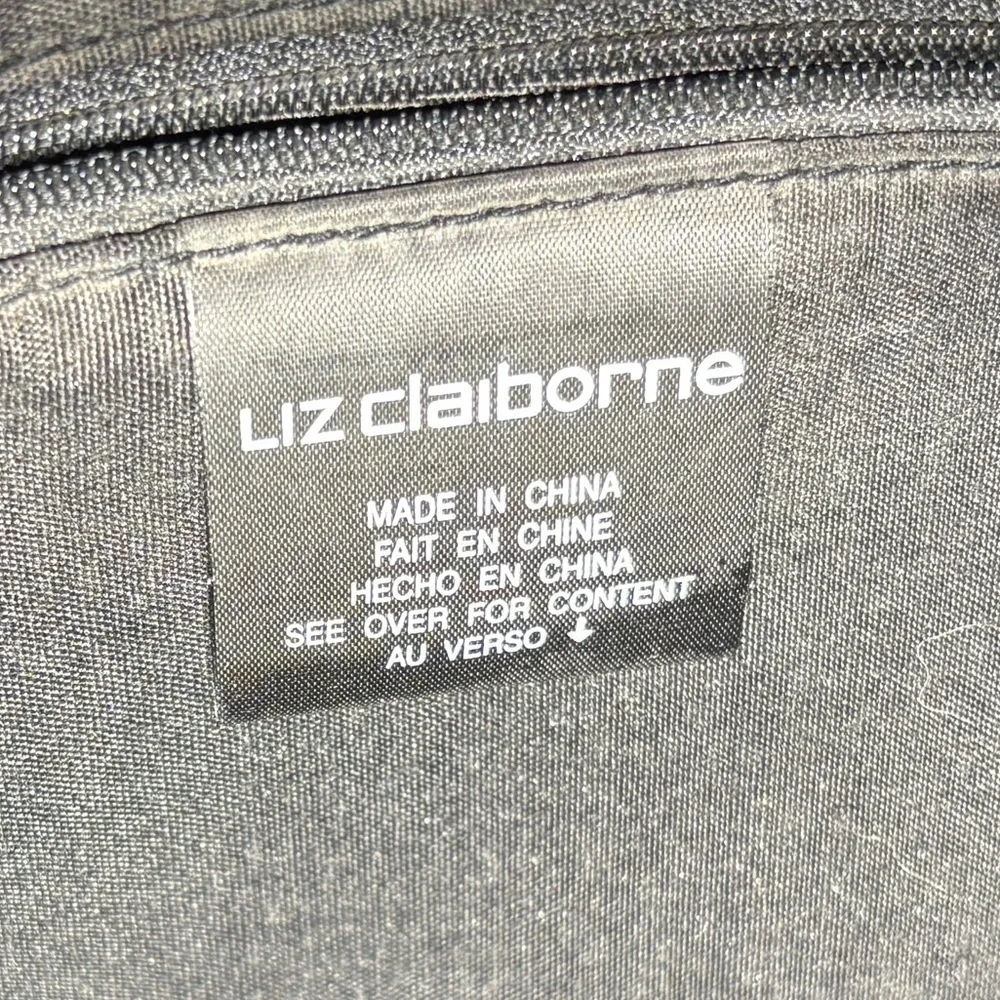 Liz Claiborne Black Tote Bag with Double Handles - Picture 6 of 6